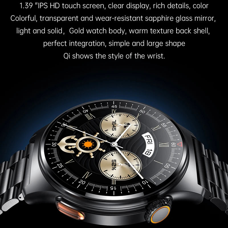 ECG+PPG Smartwatch Men 1.39 Inch HD Screen Waterproof Sports Wristband Customized Watch Men Bluetooth Call Smart Watch 2024 New