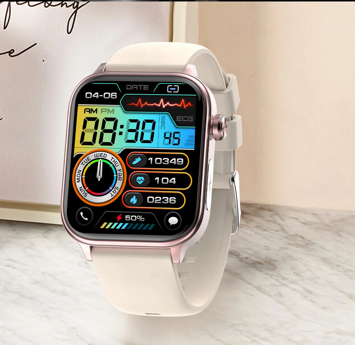 2024 New Medical Grade Smart Watch Ladies for Android Xiaomi Ios Watches Blood Glucose Oxygen Lipid Health Call Smartwatch Women