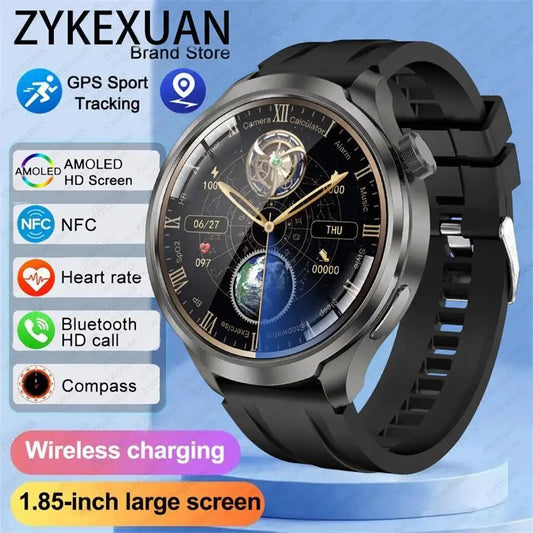 2024 New For HUAWEI Outdoor Sports Smart Watch Men AMOLED Screen NFC GPS Compass Heart rate Waterproof Bluetooth Call SmartWatch