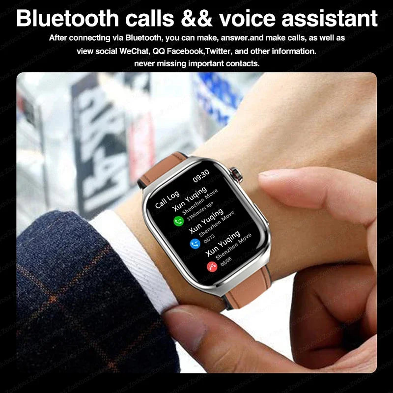 2024 New Medical Grade Health Smart Watch for Women Men Blood Sugar Fat Uric Acid Monitoring HD AMOLED Bluetooth Call smartwatch