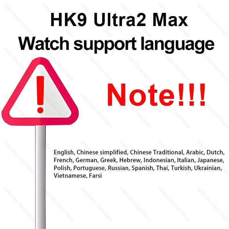 2024 New HK9 ULTRA 2 Max Smartwatch HD AMOLED 4G ROM ChatGPT NFC Compass Clock Bluetooth Call Sports 49mm Smart Watch Men Women