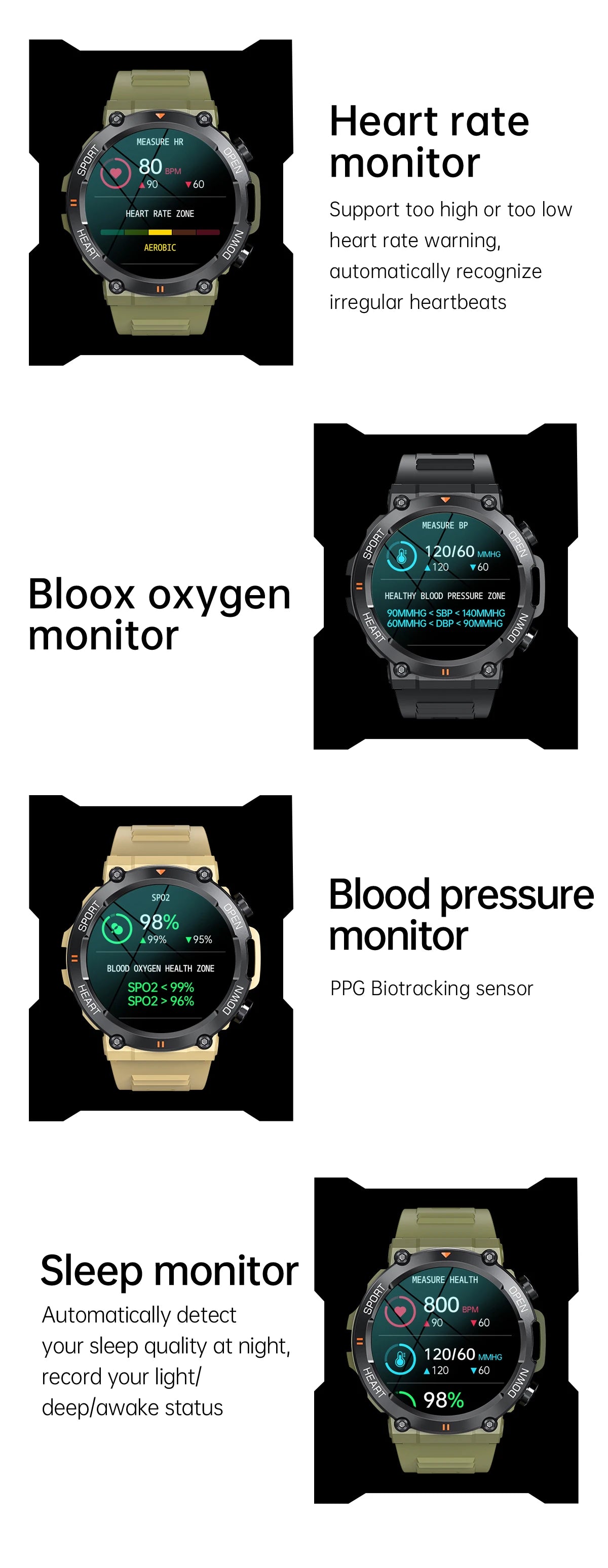 2024 Smart Watch Men HD Bluetooth Call Music Heart Rate Blood Pressure 400mah Big Battery Pedometer Outdoors Sport Smartwatch