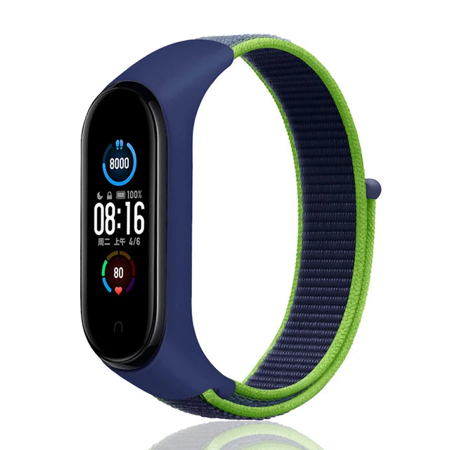 Suitable for Mi Band 3 4 5 Nylon Sports Band Wrist Strap Mi Band 3 4 5 Wrist Strap Suitable for Wrist Strap Wrist Strap