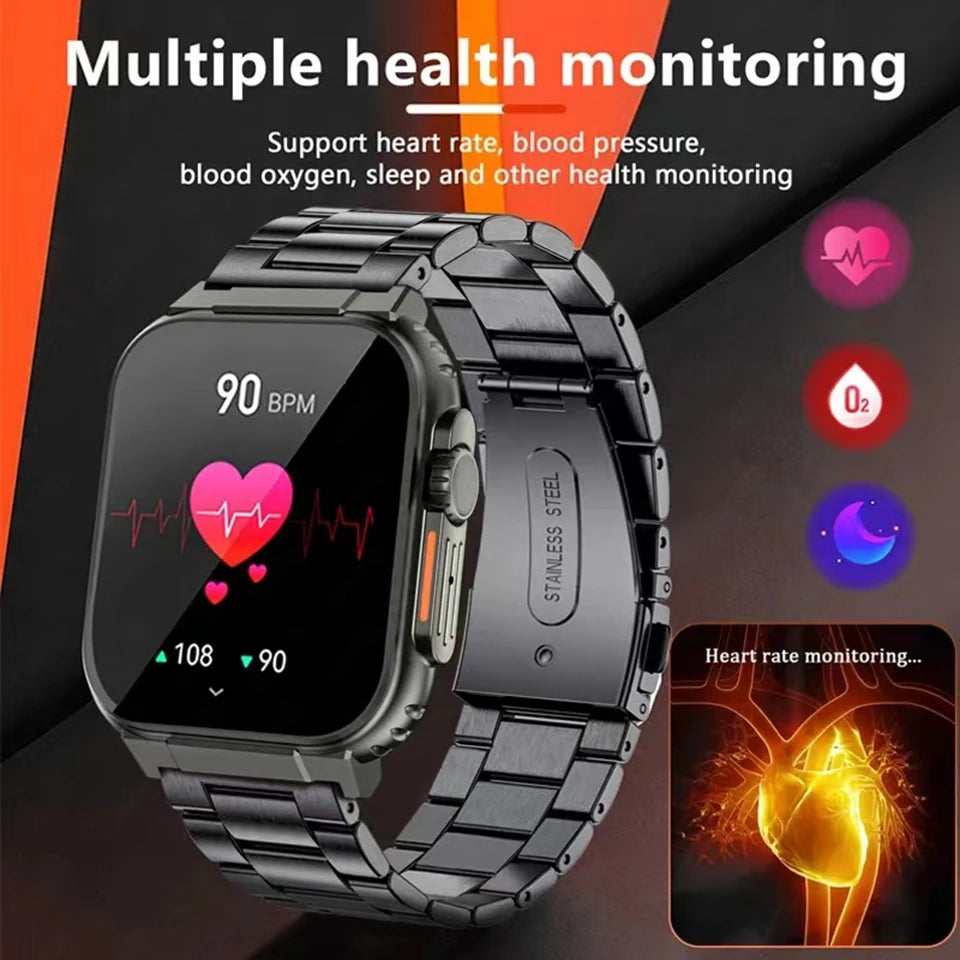 2024 New 600mA Smart Watches Men Outdoor Sports Fitness Bracelet Blood Pressure Clock IP68 Waterproof Men Smartwatch reloj mujer