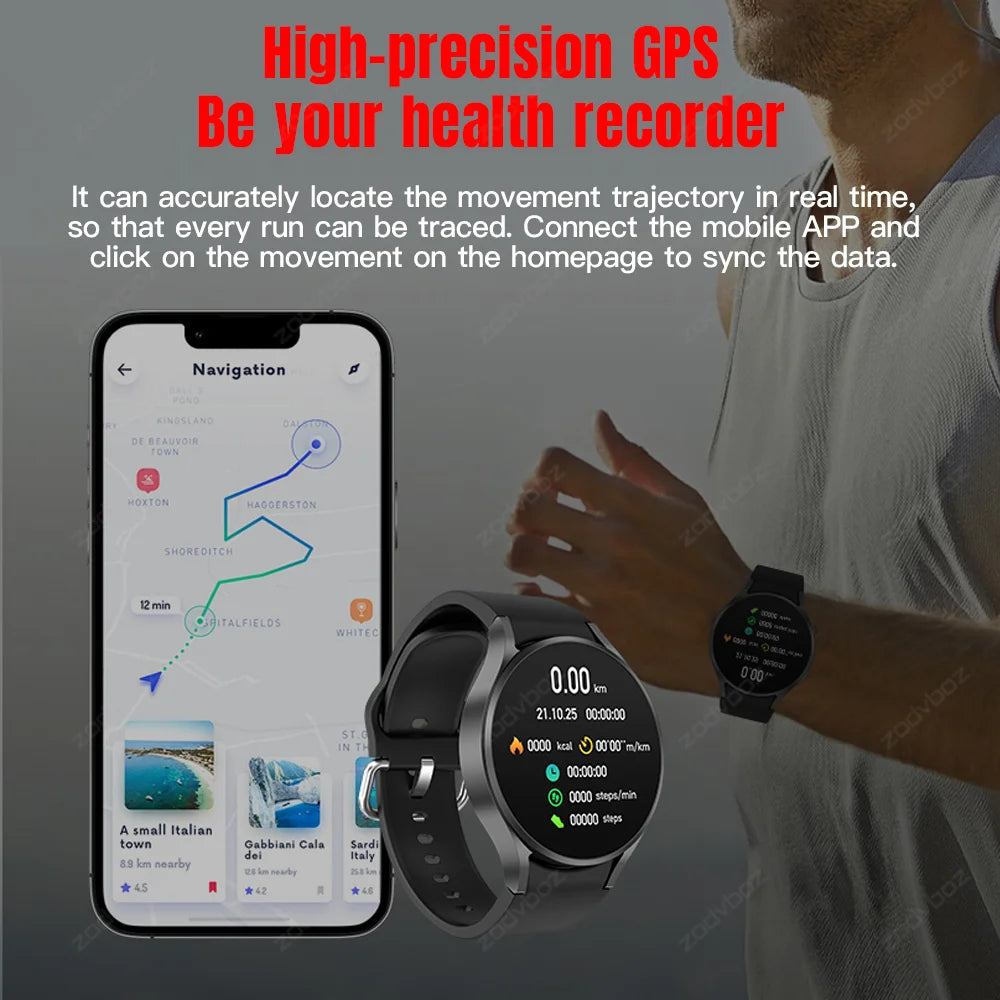 Original Watch 6 NFC Smart Watch Men Voice Call AOD Sport Watches Women GPS Tracker IP67 Waterproof Smartwatch For Huawei Xiaomi