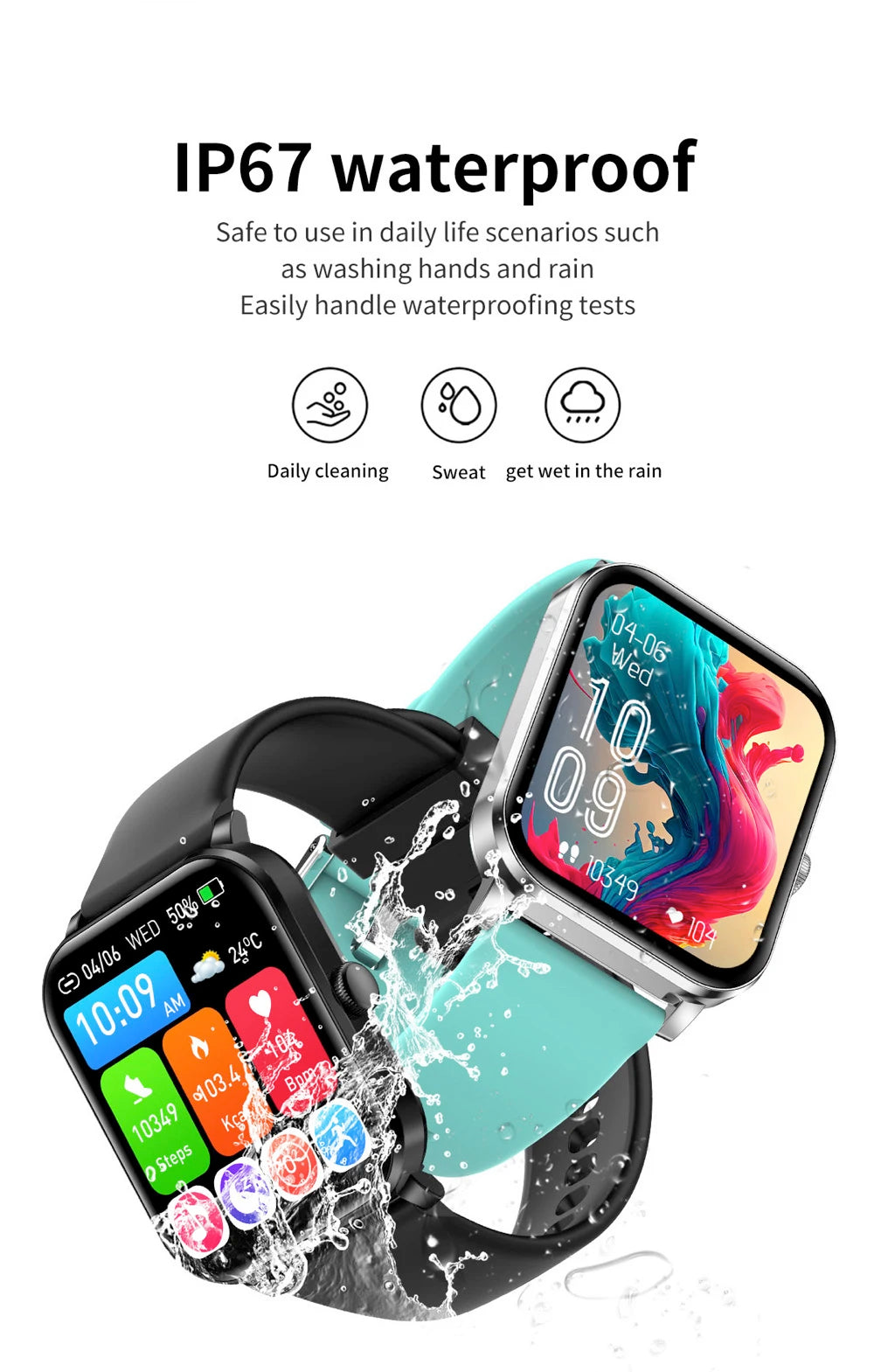 New 1.85" Blue Tooth Call Men Women Smart Watch Heart Rate Sports Fitness Waterproof Bracelet Voice Assistant 2024 Smartwatch