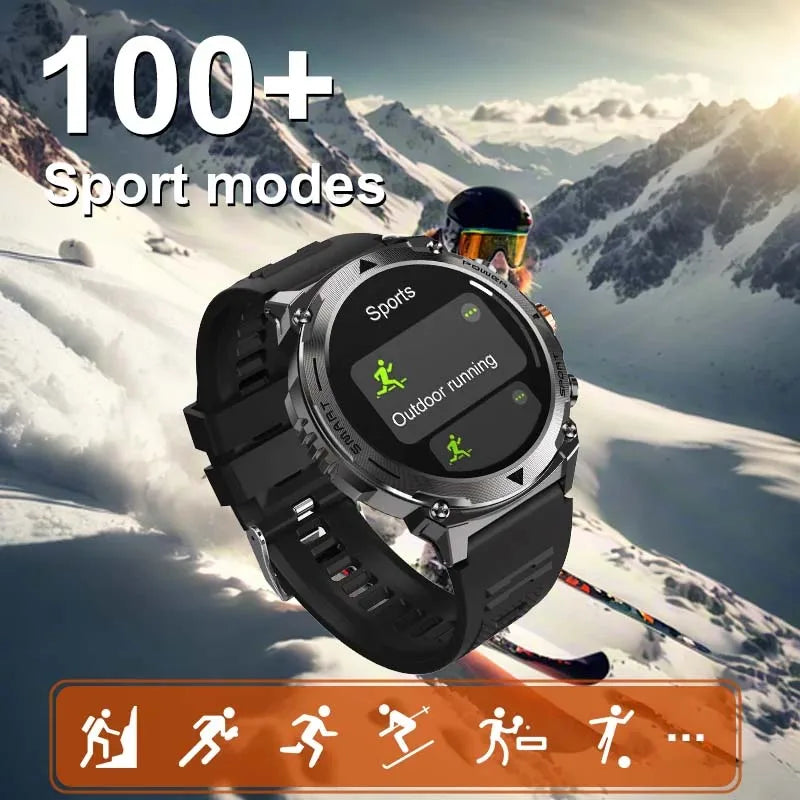 2024 New For Huawei Xiaomi Men Sports Smartwatch Bluetooth Call 400mAh Battery 100+ dial IP68 Waterproof Men Sports Smartwatch