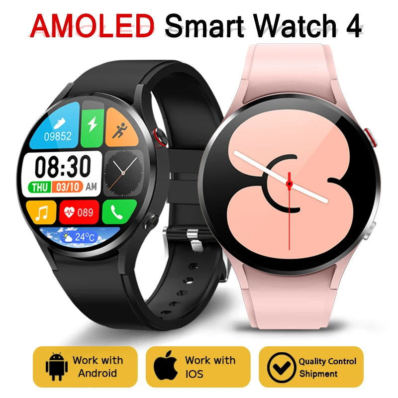 2024 New For Huawei Xiaomi Fashion Women's Smart Watch 1.43 inch AMOLED HD Screen Heart Rate Sports Voice Calling SmartWatch Men