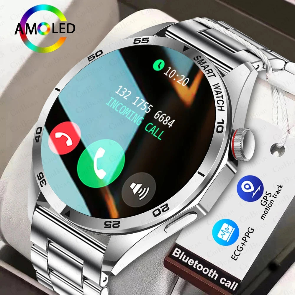 EGC+PPG Smartwatch Men 466*466 AMOLED HD Screen Health Monitoring Waterproof Bluetooth Call Smart Watch 2024 New For Android IOS