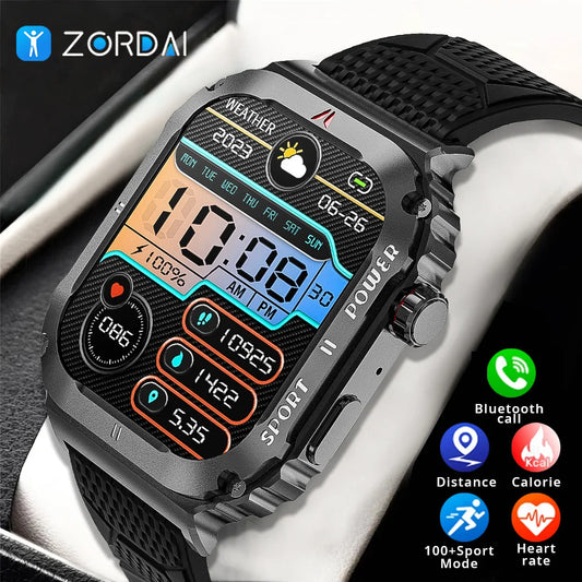 Zordai OD For Xiaomi Military Smart Watch Men 5ATM Waterproof GPS Outdoor Sports Fitness Tracker Health Monitor Smartwatch 2024