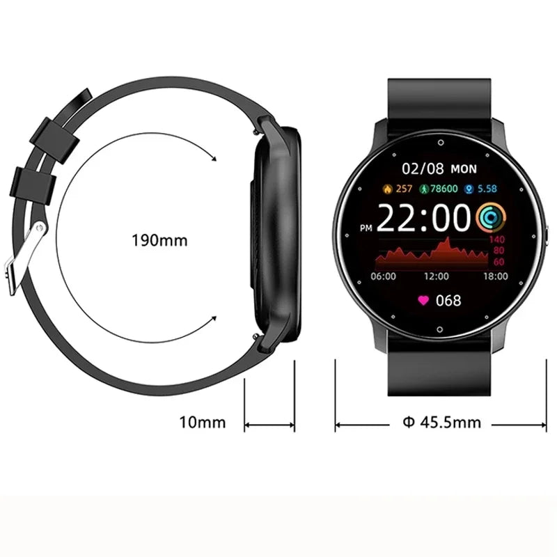 2024 Round Smart Watch Women Men Lady Sport Fitness Smartwatch Sleep Heart Rate Monitor IP67 Waterproof Watches For IOS Android