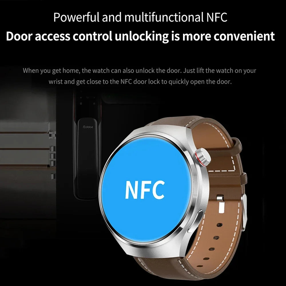 2024 Smart Watch Men Sport NFC Smart Watch Men 360*360 AMOLED Screen Heart rate Bluetooth Call IP68 Waterproof Man Smartwatch