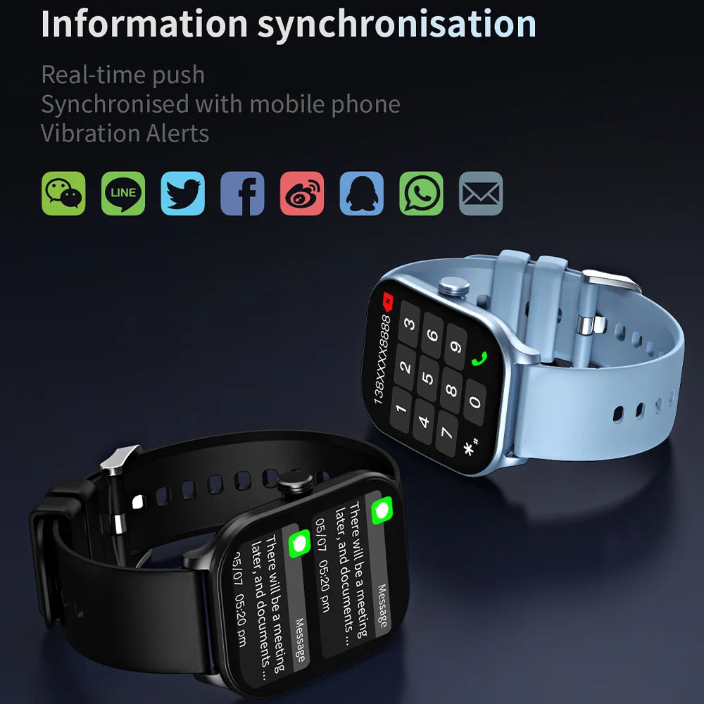 Planar Youth Smartwatch 2.01” HD 240*296 Men And Women Health Monitoring Notifications Bluetooth Call Diy Faces Relaxation Watch