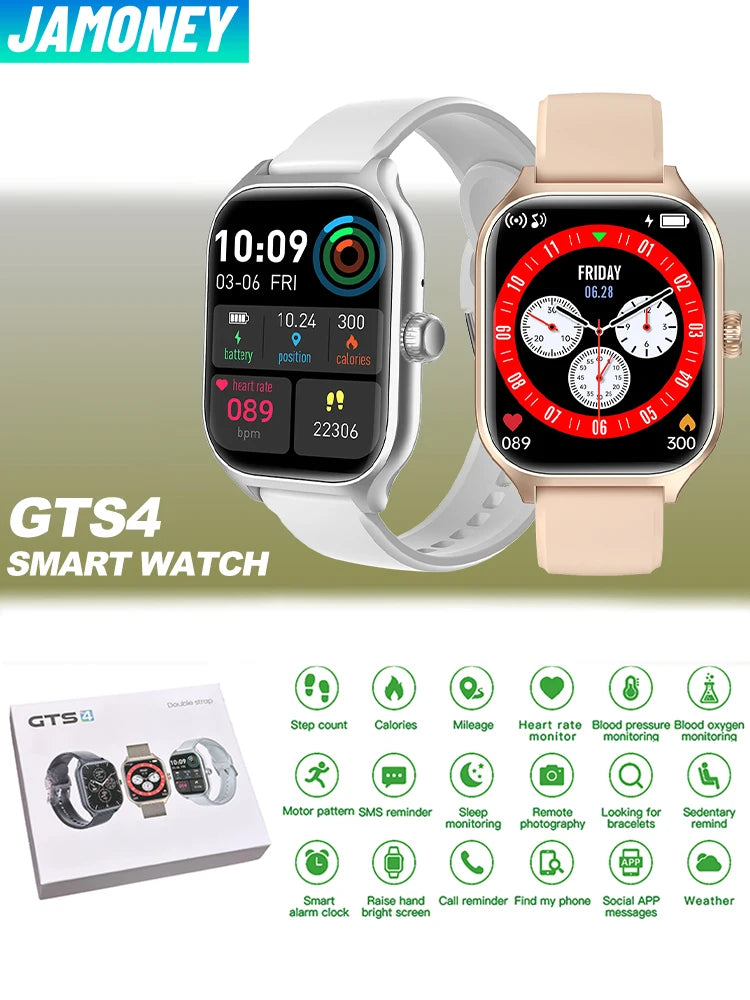 Gts4 Smart Watch Made In China Hd Screen Ultra-Long Standby Blood Pressure Wholesale Smart Watch Waterproof Sports Smart Watch