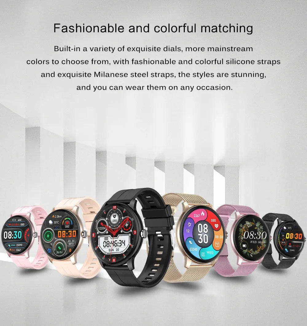 2024 New Smart Watch Bluetooth Talk Round Smarthwhatch Men Women Multi-functional Sports Smart Wearable Fitness electronic Clock