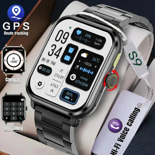 2024 New For Android GPS Track 6 AMOLED Smart Watch Men Blood Sugar Bluetooth Call NFC Sport Tracker Waterproof Women Smartwatch