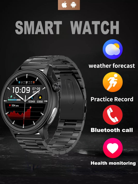 For Huawei 2024 Bluetooth Call Smartwatch Blood Sugar Smart Watch with ECG+PPG+HRV Full Touch l Smart Watch Women Men