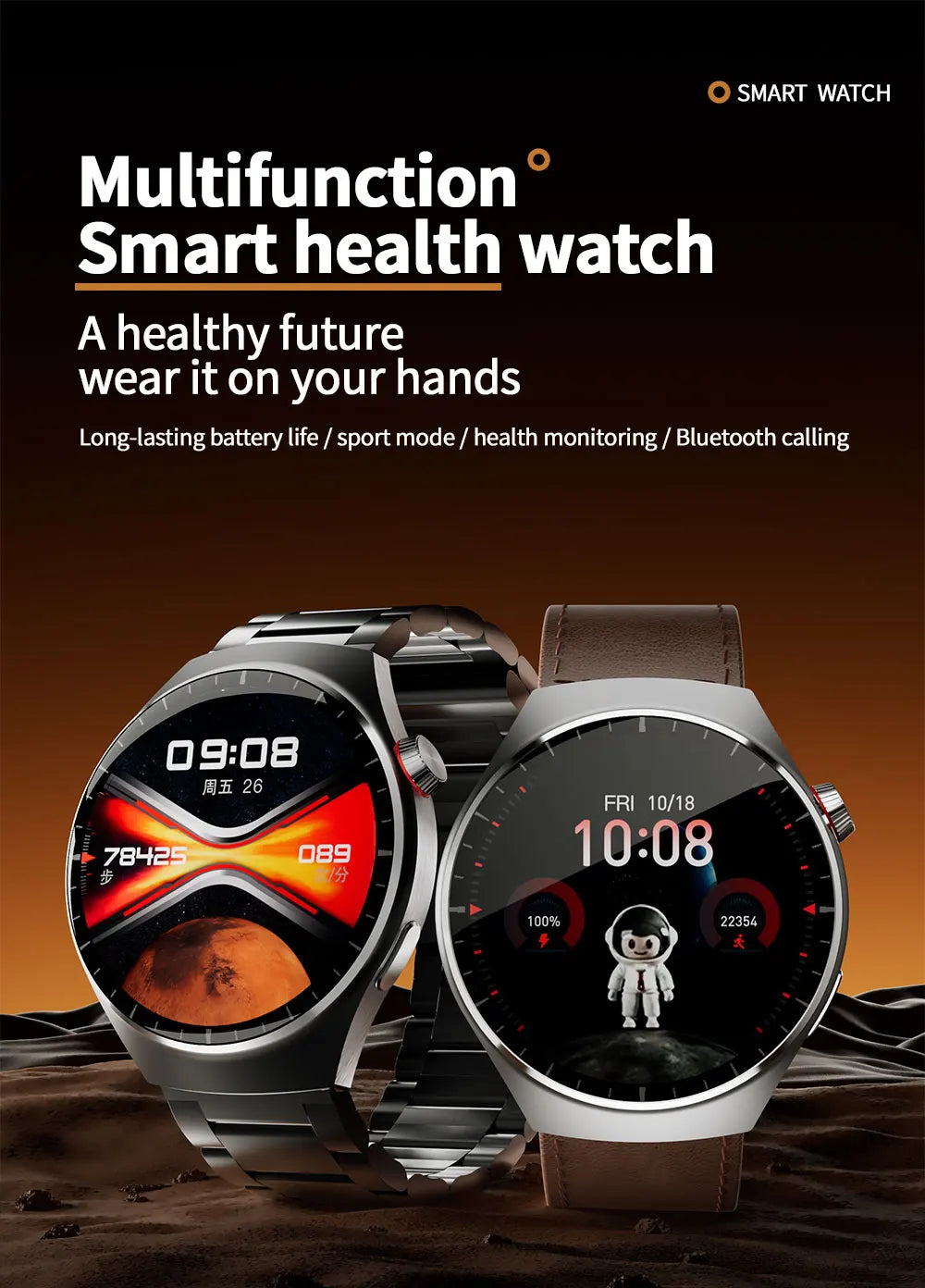 For Huawei Watch 4 PRO Smart Watch Men GT4 Pro AMOLED HD Screen Bluetooth Call GPS NFC Heart rate Sports SmartWatch Man 2024 New