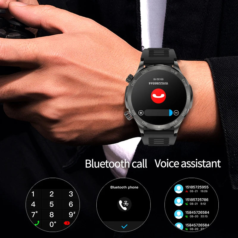 2024 New Bluetooth Call GPS Track Smart Watch Men 360*360 HD Screen Heart rate  NFC IP68Waterproof Clock Blood Oxygen Smartwatch