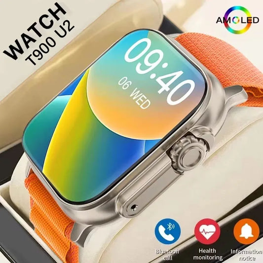 For Apple Watch T900 Smart Watch 49mm 2024 New NFC Men Women GPS Track Bluetooth Call BT Music Games Wireles Charging Smartwatch