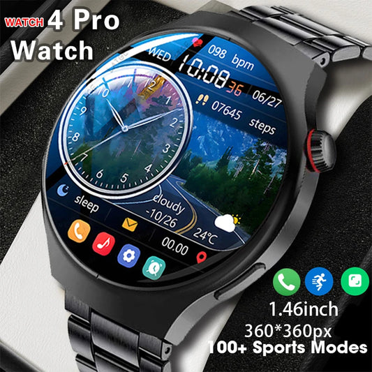 2024 New Original WATCH 4 smartwatch Men Heart Rate 1.46 Inch 360*360 AMOLED HD Screen Always Display Bluetooth Call Smartwartch