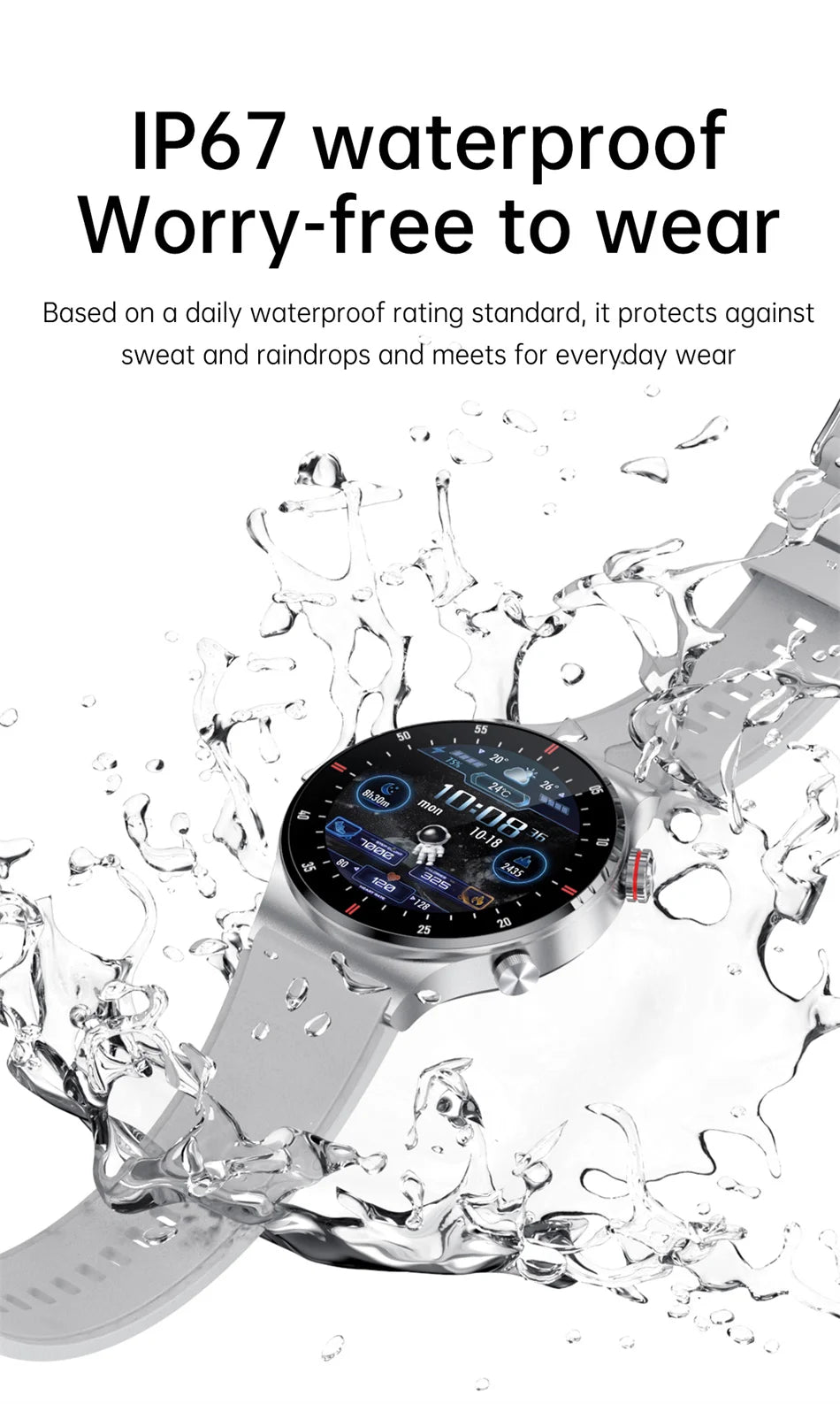 GPS ECG+PPG Bluetooth Call Smartwatch Sports Bracelet Waterproof Men's Smart Watch 2024 New For Huawei Xiaomi Android IOS