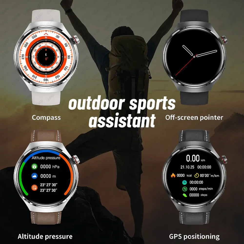 2024 New Watch 4 Smart Watch For Men 360*360 HD Screen IP68 Waterproof Sport fitness Watches GPS Trajectory Smartwatch relogio