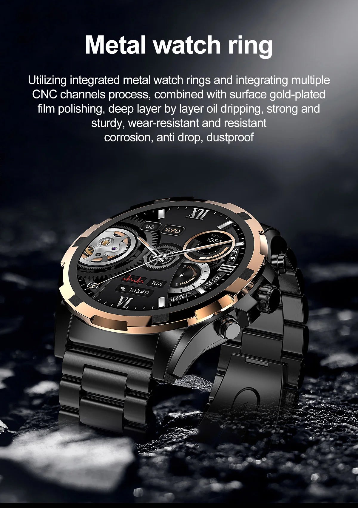 2024 New For Huawei Xiaomi Men Smartwatch Bluetooth Call 1.43" AMOLED HD Screen IP67 Waterproof 390Mah Battery NFC Smartwatch