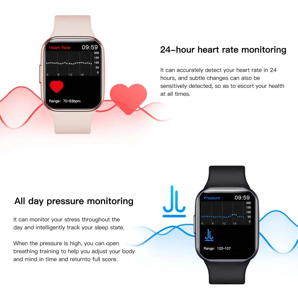 Luxury Smartwatch Bracelet Men And Women 1.69” HD 240*280 Multifunction Health Monitoring Heart Rate Diy Faces Sports Watch UXEX