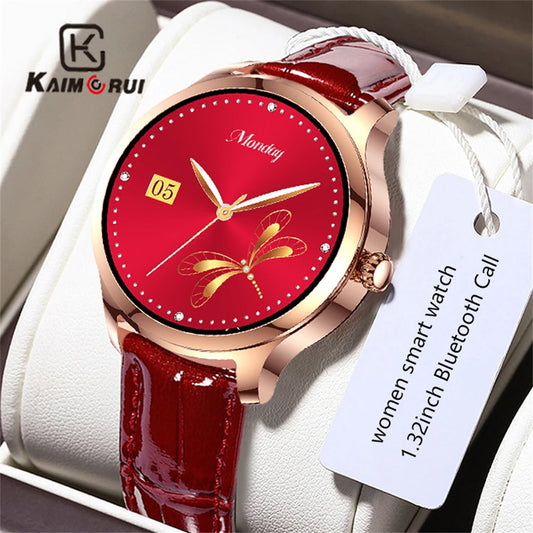 KAIMORUI Luxury Smart Watch For Women Bluetooth Call Connected Phone Women Watches Health Monitor Sports Smartwatch 2024 Women