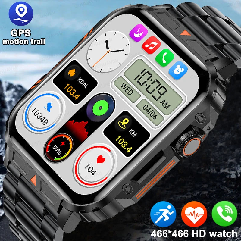 2024 New For Huawei Rugged Military GPS Smart Watch Men AMOLED HD Screen Heart Rate Bluetooth Call Waterproof Outdoor SmartWatch