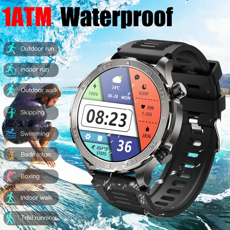 2024 For Xiaomi Rugged Military Smart Watch Men GPS track Compass NFC AMOLED Screen Bluetooth Call Waterproof Outdoor SmartWatch