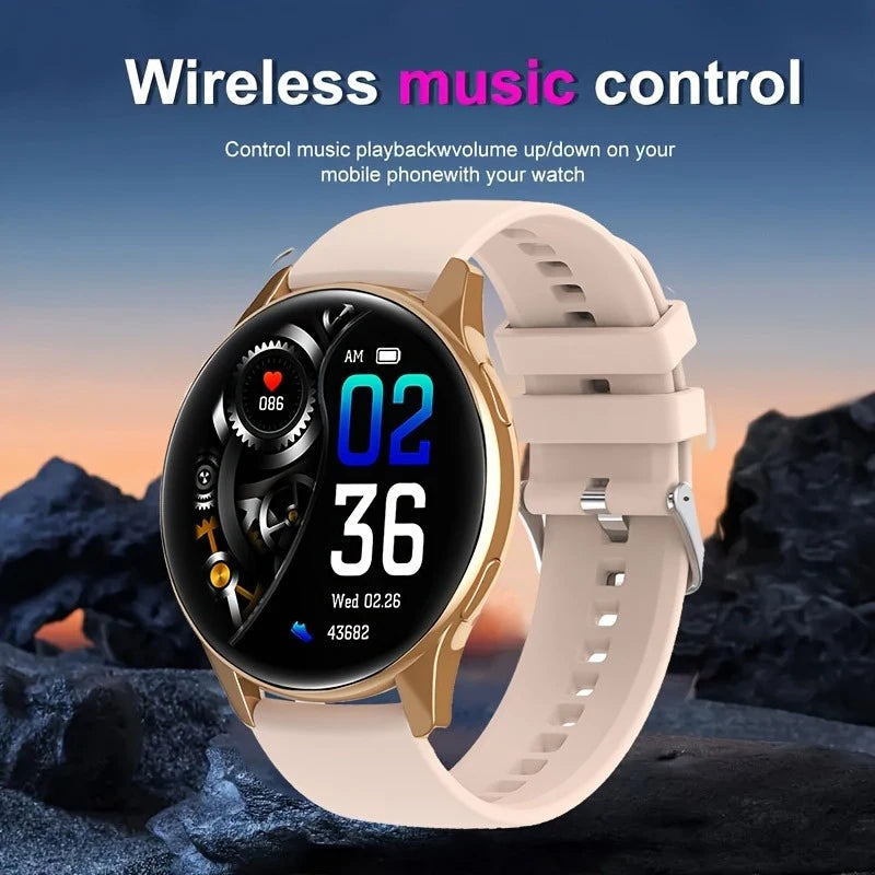 Men Women Smarthwhatch 2024 AMOLED Screen Bluetooth Call Ultra Thin Smart Watch Heart Rate Sports Modes Watches Music Smartwatch