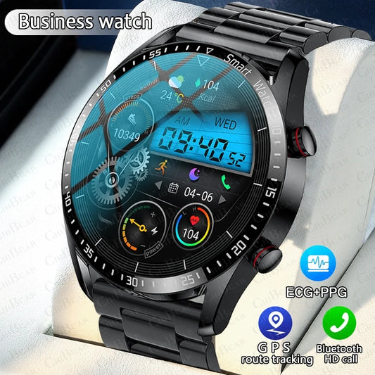 2024 New ECG+PPG Smart Watch Men Health Monitoring Business Watches Waterproof HD Bluetooth Call Man SmartWatch For Android IOS