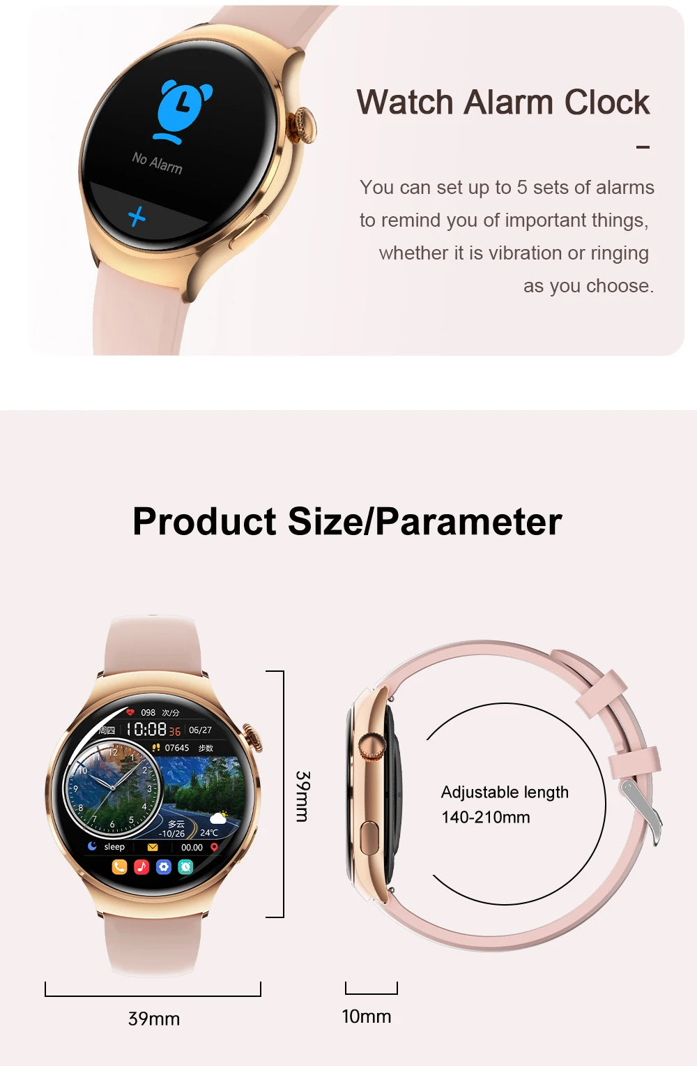 For Xiaomi 2024 New Lady Fashion Smart Watch women AMOLED HD Screen GPS Heart Rate Bluetooth Call Waterproof Outdoor SmartWatch