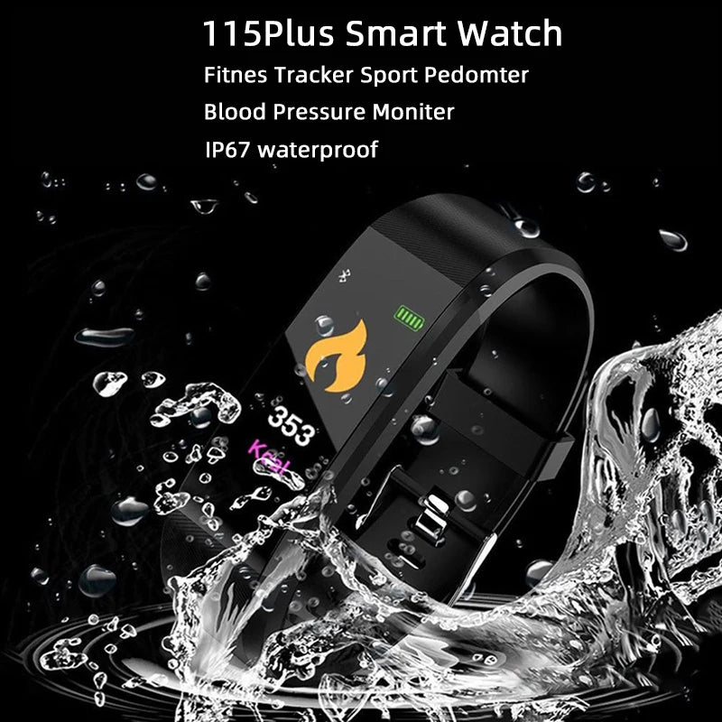 115plus Fit pro Smartwatch Sport Waterproof Smart Watch Men Women Fitness Bracelet Heart Rate Blood Pressure Clock Pedometer