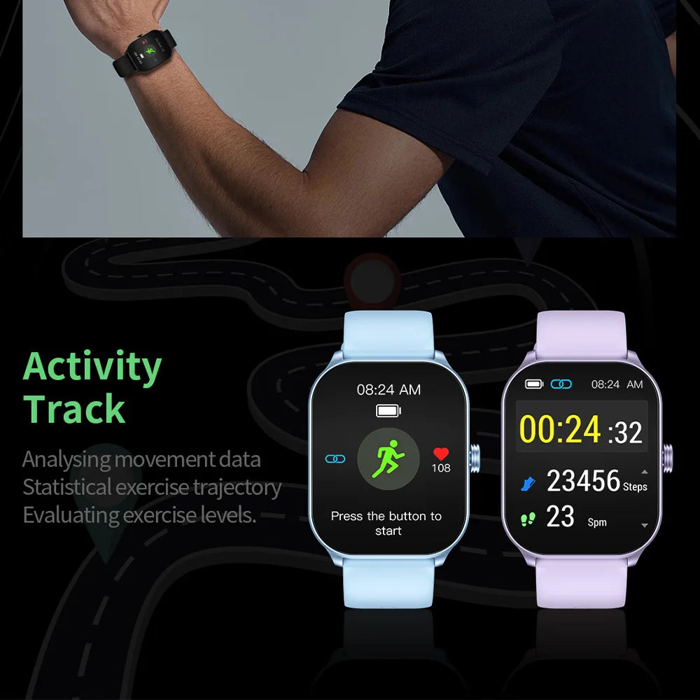 Planar Youth Smartwatch 2.01” HD 240*296 Men And Women Health Monitoring Notifications Bluetooth Call Diy Faces Relaxation Watch