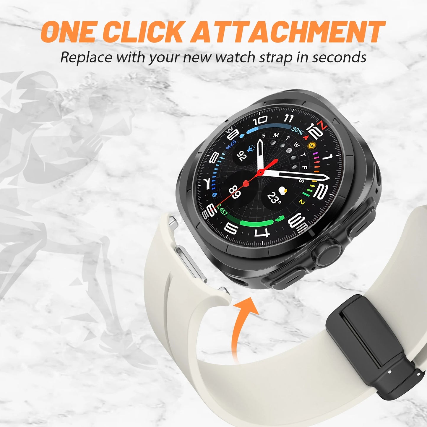 Magnetic Strap For Samsung Galaxy watch ultra 47mm Accessories No gaps Silicone Bracelet correa galaxy watch 7 ultra band 47 mm