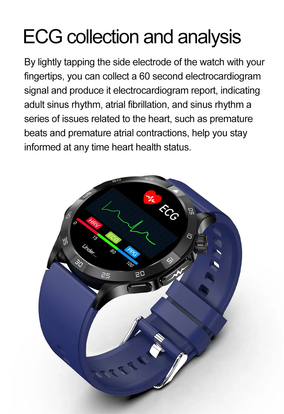 2024 New Blood Sugar Smart Watch Health Blood Lipid Uric Acid Monitor Sports Watch Smart ECG+PPG Bluetooth Call Smartwatch Mens