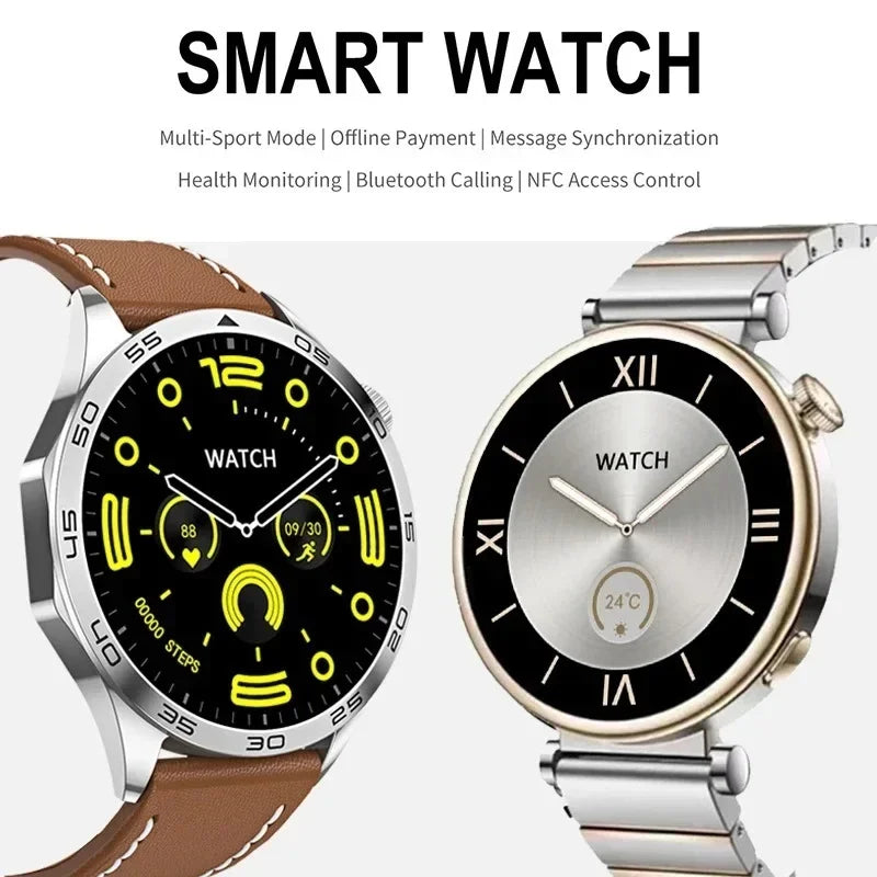 New For Huawei GT 4 Smart Watch Men Women AMOLED NFC Compass Clock Bluetooth Call IP68 Waterproof Sport Smartwatch 2024 Bracelet