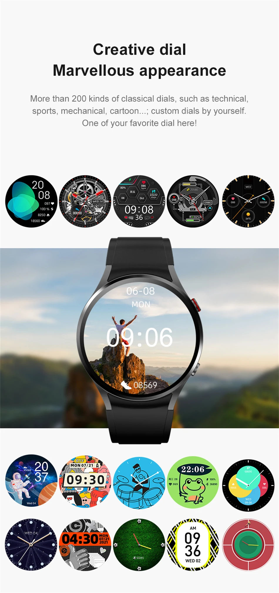 2024 New For Huawei Xiaomi Fashion Women's Smart Watch 1.43 inch AMOLED HD Screen Heart Rate Sports Voice Calling SmartWatch Men