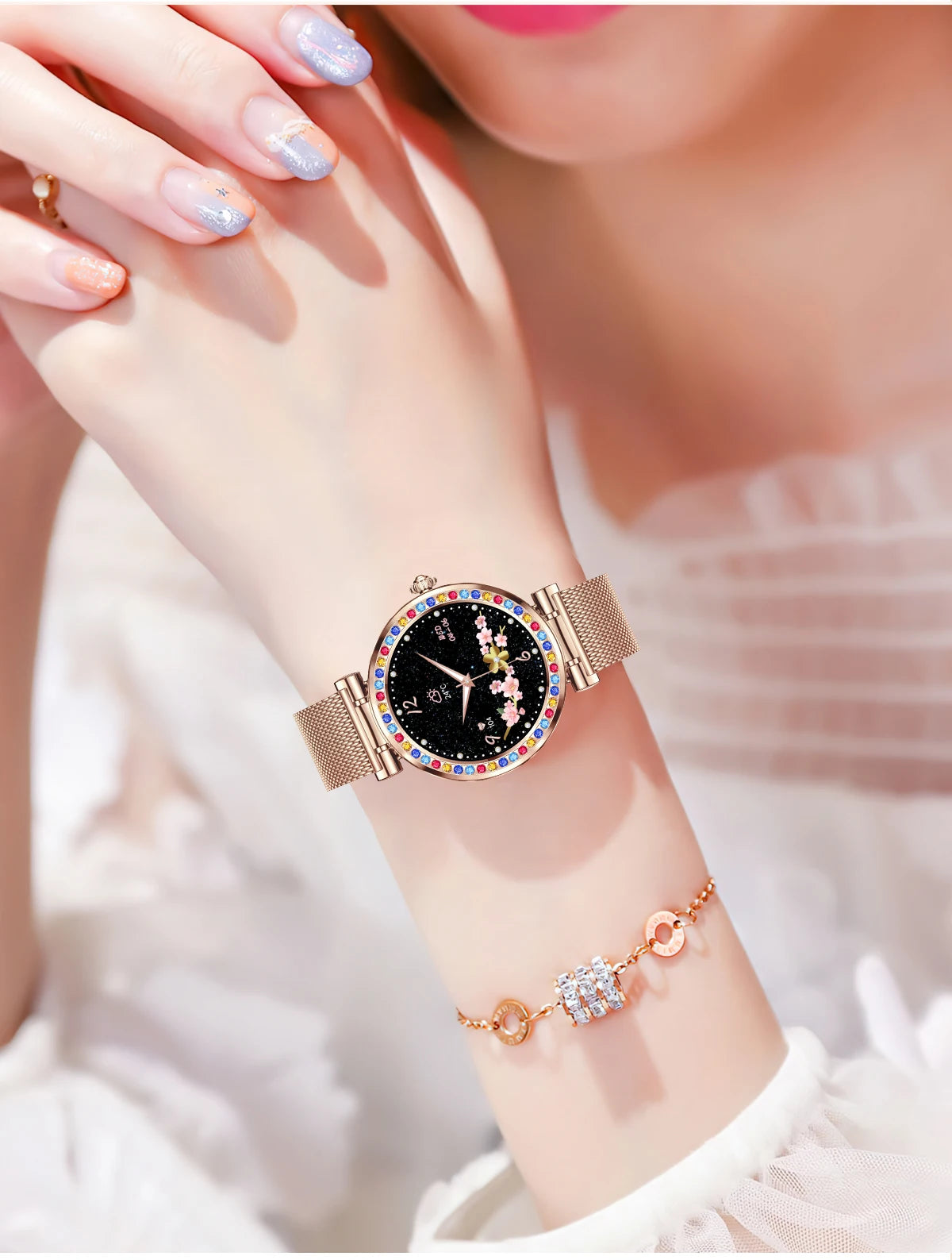 LIGE Pretty Colored-diamonds Smart Watch Woman 2024 Bluetooth Call Waterproof Smartwatch Women Custom Watch Face Ladies Watches