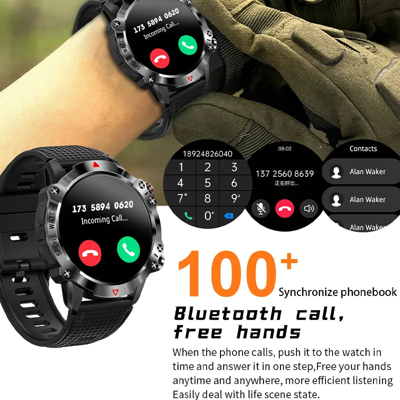 2024 New1.39" Bluetooth Call Smart Watch Men Outdoor Sport Fitness Heart Rate Health Monitoring Smartwatch for Android IOS Phone