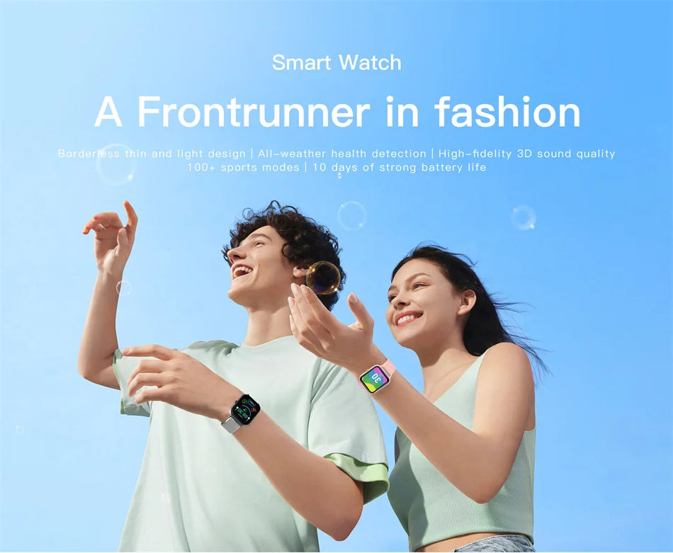 2024 New Bluetooth Call Smart Watch Women Men Heart Rate Blood Oxygen Voice Assistant 100+Sports Ladies Smartwatch For Xiaomi