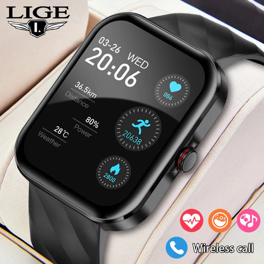 2024 New For Huawei Xiaomi AMOLED Smart Watch Men Blood Sugar Bluetooth Call GPS Sport Tracker IP68 Waterproof Women Smartwatch