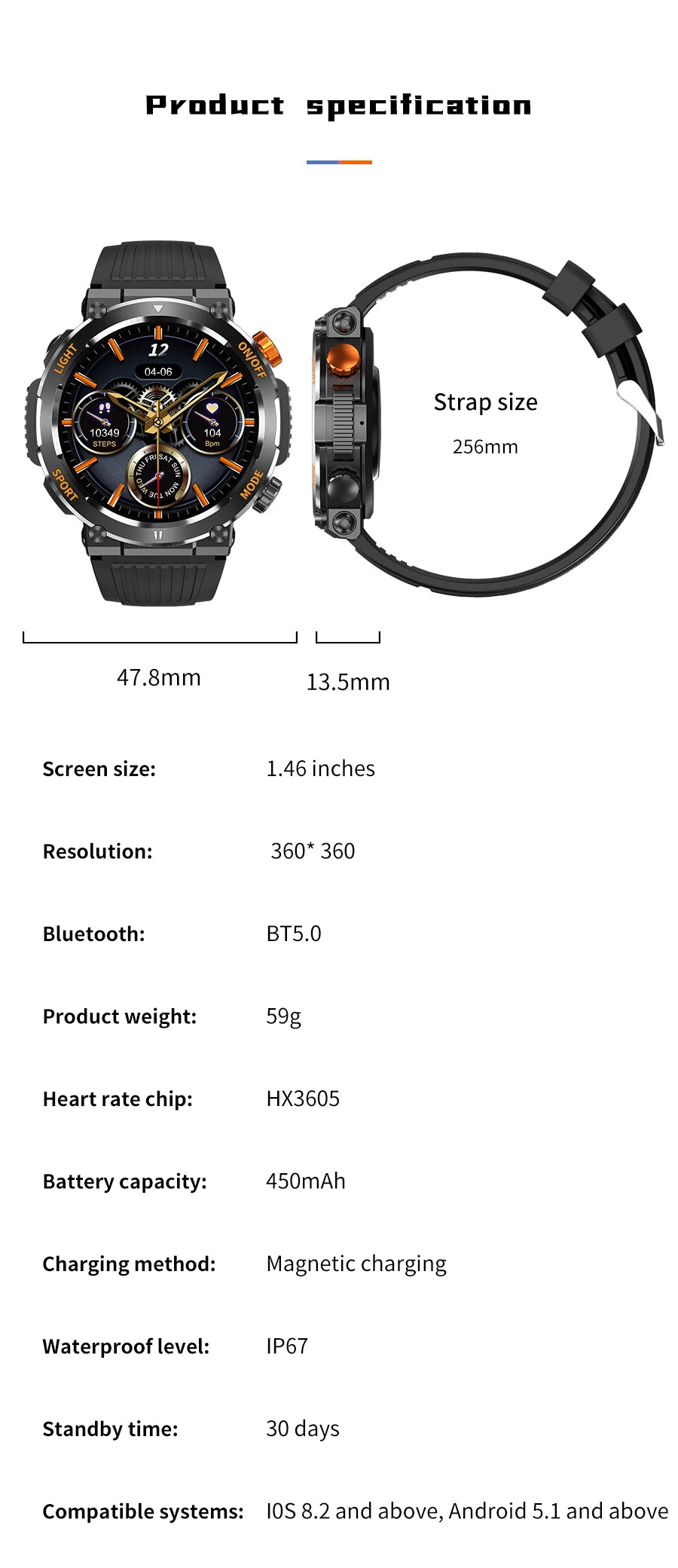 LIGE New Men Outdoor Sport Smartwatch Bluetooth Call Fitness Watches With LED Flashlight Black Wristwatch Smart Bracelet 2024