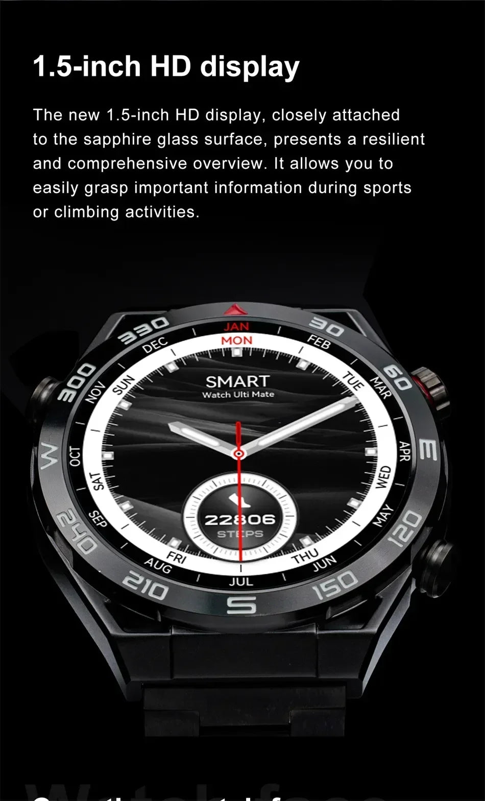 2024 Watch NFC Compass GPS Smart Watch Men AMOLED Screen Heart Rate Sports Bluetooth Call Bracelet Waterproof SmartWatch For Men