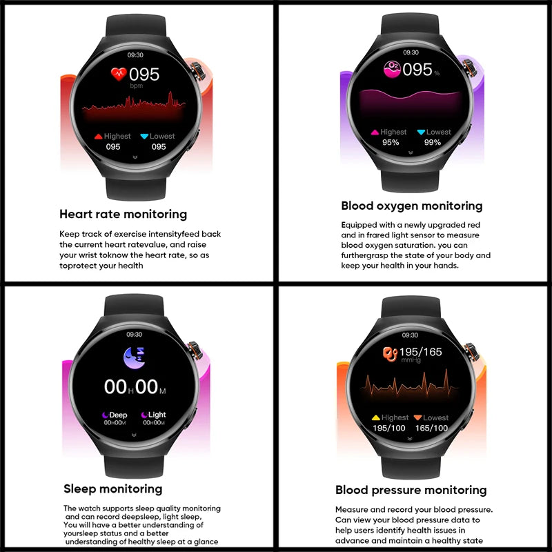 Relojes New watch4 smart watch for men AMOLED high-definition screen fitness sports watches Bluetooth call NFC smartwatch 2024