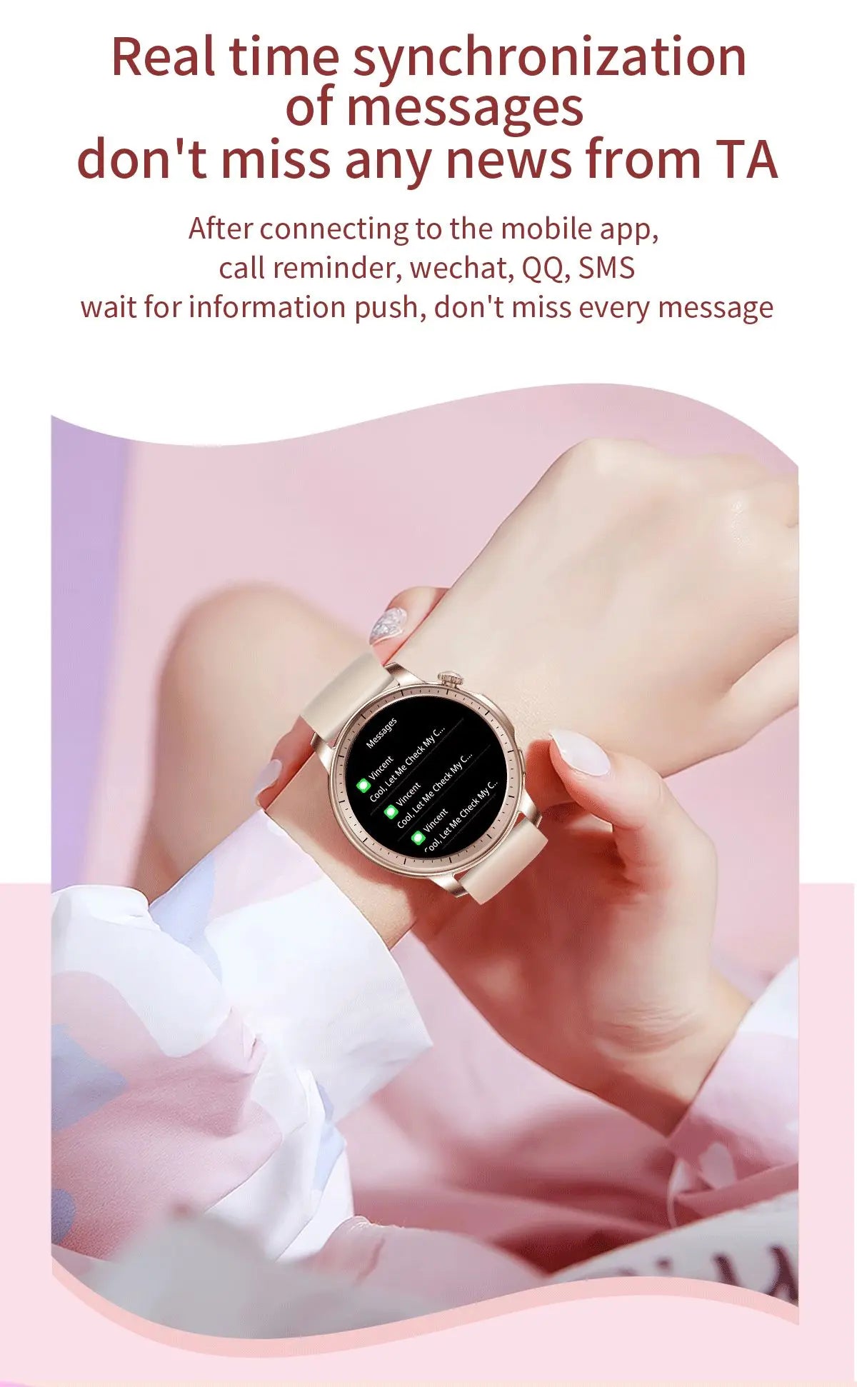 2024 New Fashion Smart Watch Women AMOLED HD Screen Sports Tracker Health Monitoring IP67 Waterproof Bluetooth Call smart watchs