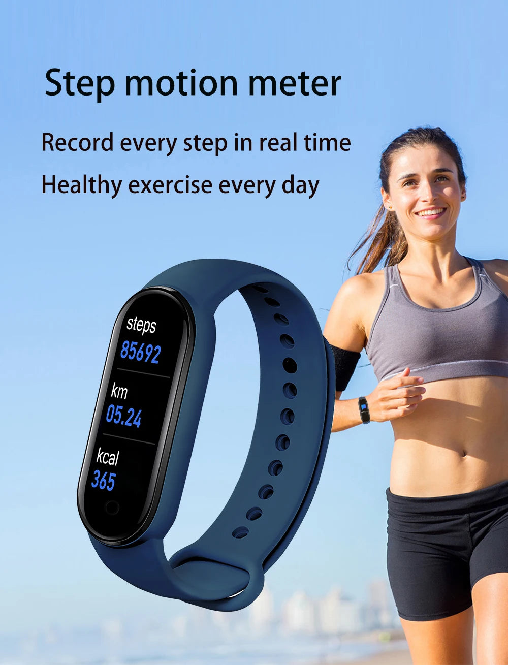 M7 Smart Watch Smartband Heart Rate Smartwatch Fitness Tracker Blood Pressure Sport Bracelet for Mi Band 7 Men Women